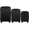 Čierna sada 3 cestovných kufrov WINGS GANNET