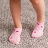 Ružové dievčenské bambusové ponožky so srdiečkami Art.148