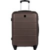 Tmavohnedý stredne veľký cestovný kufor WINGS GANNET
