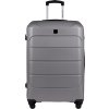 Metalicky sivý veľký cestovný kufor WINGS GANNET