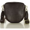 MARCO MAZZINI Tmavo hnedá menšia crossbody v tvare podkovy
