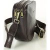 MARCO MAZZINI Tmavo hnedá menšia crossbody v tvare podkovy