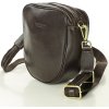 MARCO MAZZINI Tmavo hnedá menšia crossbody v tvare podkovy