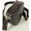 MARCO MAZZINI Tmavo hnedá menšia crossbody v tvare podkovy