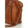 MARCO MAZZINI Camel dámska priestranná kožená shopper kabelka