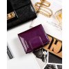 Peterson Tmavofialová malá lakovaná kožená peňaženka Y625