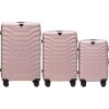 Rosegold 3dielna sada kufrov PEAFOWL