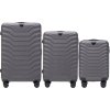 Tmavosivá 3dielna sada kufrov PEAFOWL