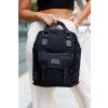 Himawari Čierny štýlový dámsky batoh s priehradkou na notebook