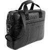 Solier Pánska čierna kožená taška na notebook BRANN