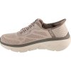 Béžové taupe pánske tenisky Skechers Slip-ins: D'Lux Walker 2.0 - Rezinate