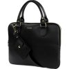 Čierna dámska kožená taška na notebook