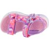 Fialovo-ružové detské sandále Skechers S-Lights: Flutter Hearts Sandal - Blurry Love