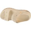 Béžové dámske šľapky na platforme Crocs Classic Mega Crush Sandal