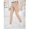 Svetlobéžové dámske úzke cargo nohavice CARGOIF