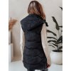 Čierna dámska zateplená vesta s odnímateľnou kapucňou