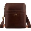 Peterson Hnedá pánska kožená taška cez rameno