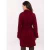 Vínový dámsky kabát s dvojradovým zapínaním
