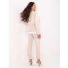 Smotanová dámska tepláková súprava s viskózou