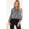 Elegantná čierno-biela blúzka VALERIO