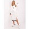 Biela dámska viskózová dvojdielna súprava s ozdobnými manžetami