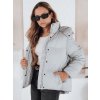 Sivá dámska prešívaná bunda COLLAR