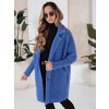 Modrý dámsky kabát z alpaky RITA II (Veľkosť ONE SIZE)