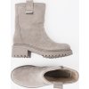 Pohodlné dámske sivé členkové topánky na hrubej podrážke (Veľkosť 36)