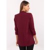 Vínový dámsky blejzer z viskózy s bodkovým vzorom