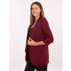 Vínový dámsky blejzer z viskózy s bodkovým vzorom