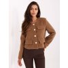 Hnedá dámska krátka prechodná bunda s podšívkou