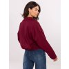 Voľná vínová dámska košeľa s elastickým spodným lemom