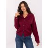Voľná vínová dámska košeľa s elastickým spodným lemom