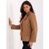 Camel dámsky krátky kabát s dvojitým zapínaním