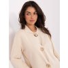 Béžový elegantný dámsky sveter s výraznými gombíkmi (Veľkosť ONE SIZE)