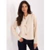 Béžový elegantný dámsky sveter s výraznými gombíkmi (Veľkosť ONE SIZE)