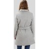 Sivý dámsky vlnený kabát