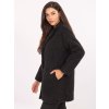 Čierny dámsky krátky teddy kabát