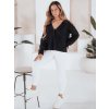 Čierny dámsky krátky kardigán SORELIE s viskózou