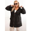 Čierna štýlová dámska plus size mikina