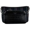 David Jones Károvaná crossbody kabelka - čierna (Veľkosť ONE SIZE)