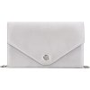 Strieborná dámska listová kabelka s magnetickým zapínaním