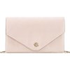Púdrová dámska listová kabelka so zlatou retiazkou