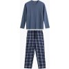 Atlantic Pánske dlhé pyžamo s flanelovými nohavicami