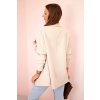 Elegantný dámsky smotanový blejzer bez zapínania