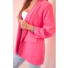 Elegantný dámsky ružový blejzer bez zapínania