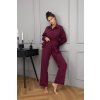 Sensis Vínové dámske mušelínové pyžamo