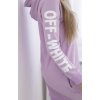 Lila dámske mikinové šaty s kapucňou