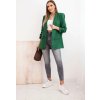 Elegantný dámsky tmavozelený blejzer bez zapínania