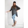Grafitová asymetrická oversize blúzka